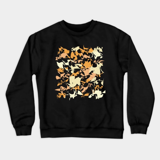 Colorful Random Shapes Abstract Pattern Crewneck Sweatshirt by Ezzkouch